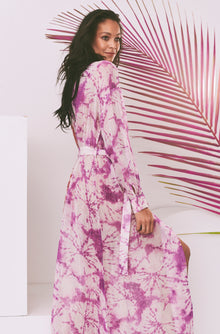 Rococo Sand | Ava Long Dress | Rosewood/Lilac Multi