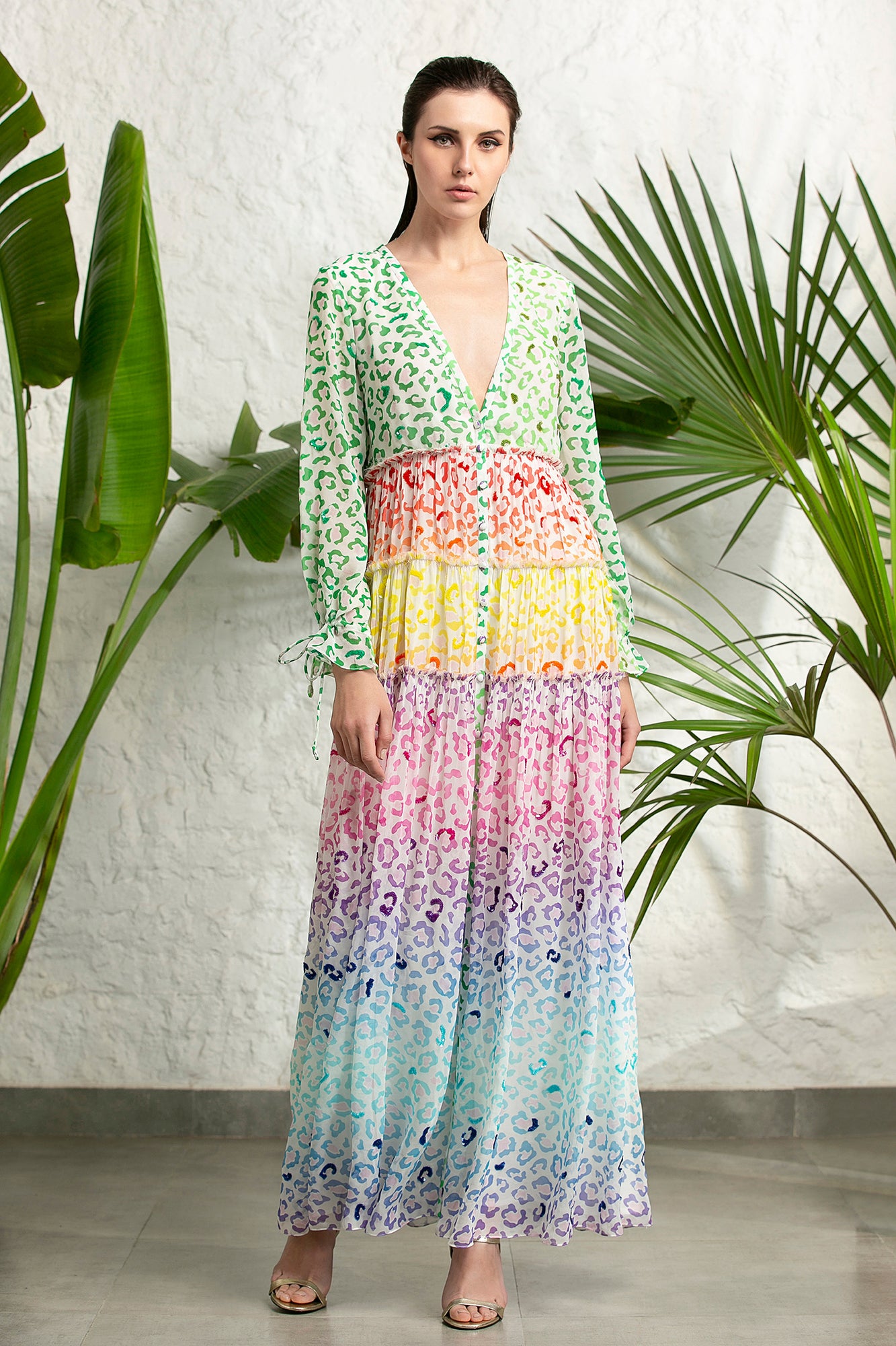 Rococo Sand | Avana Long Dress | Multicolor
