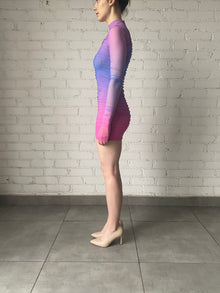 Rococo Sand | Blake Short Dress | Purple/Pink Ombre