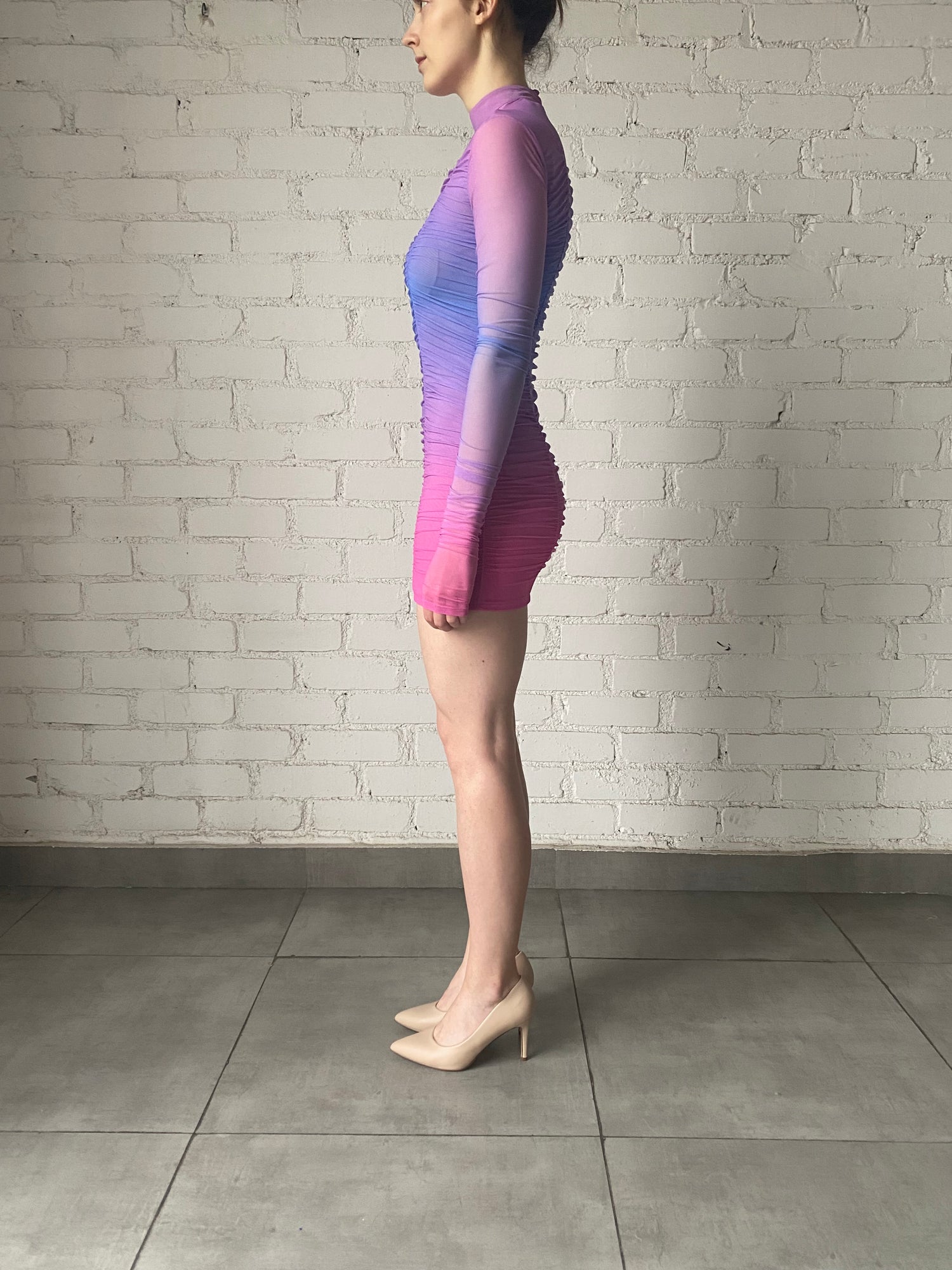 Rococo Sand | Blake Short Dress | Purple/Pink Ombre