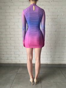 Rococo Sand | Blake Short Dress | Purple/Pink Ombre