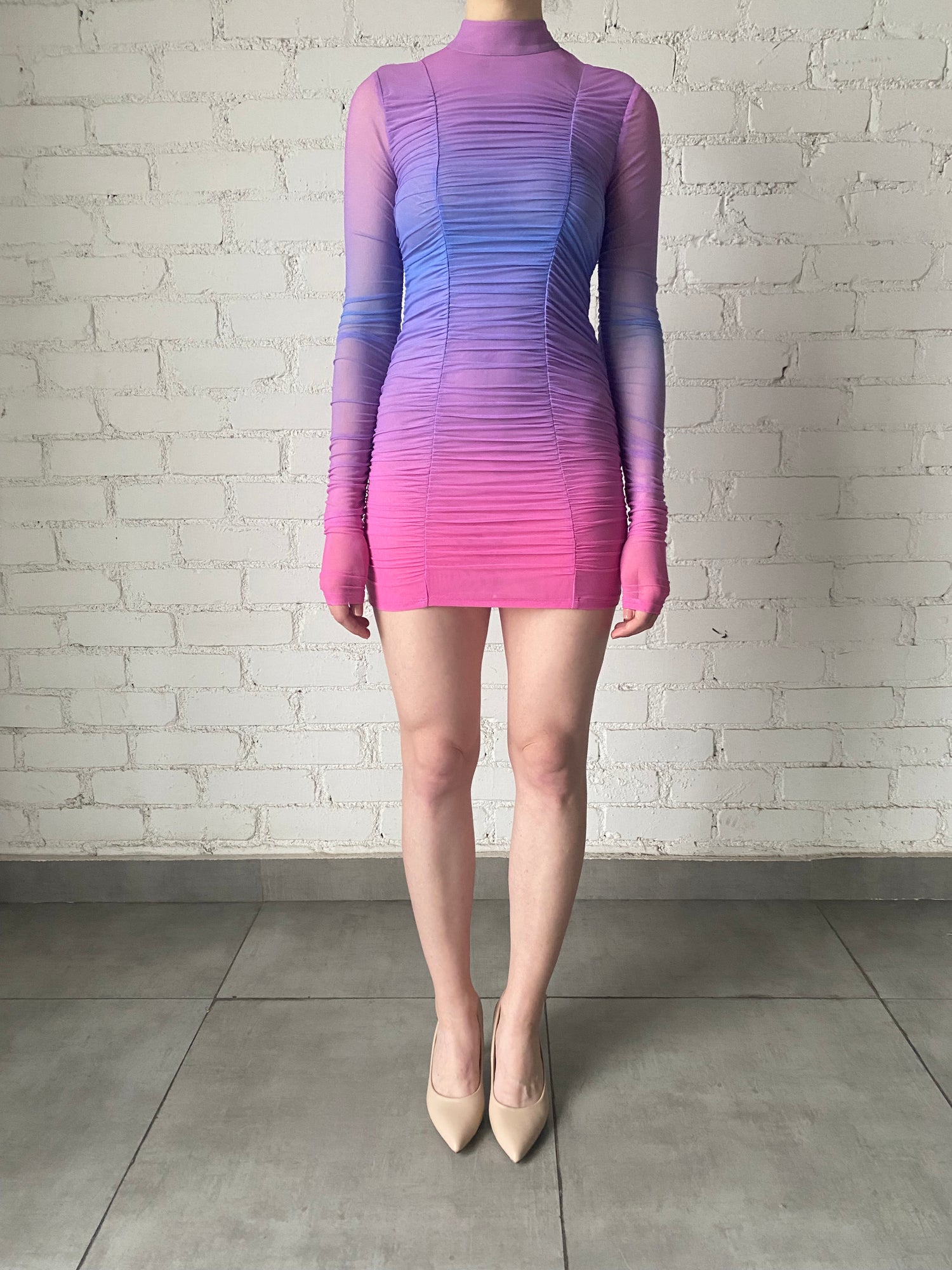 Rococo Sand | Blake Short Dress | Purple/Pink Ombre