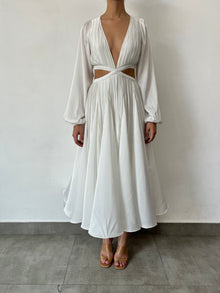 Rococo Sand | Bree Midi Dress | White