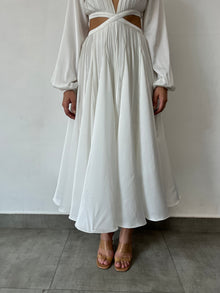 Rococo Sand | Bree Midi Dress | White