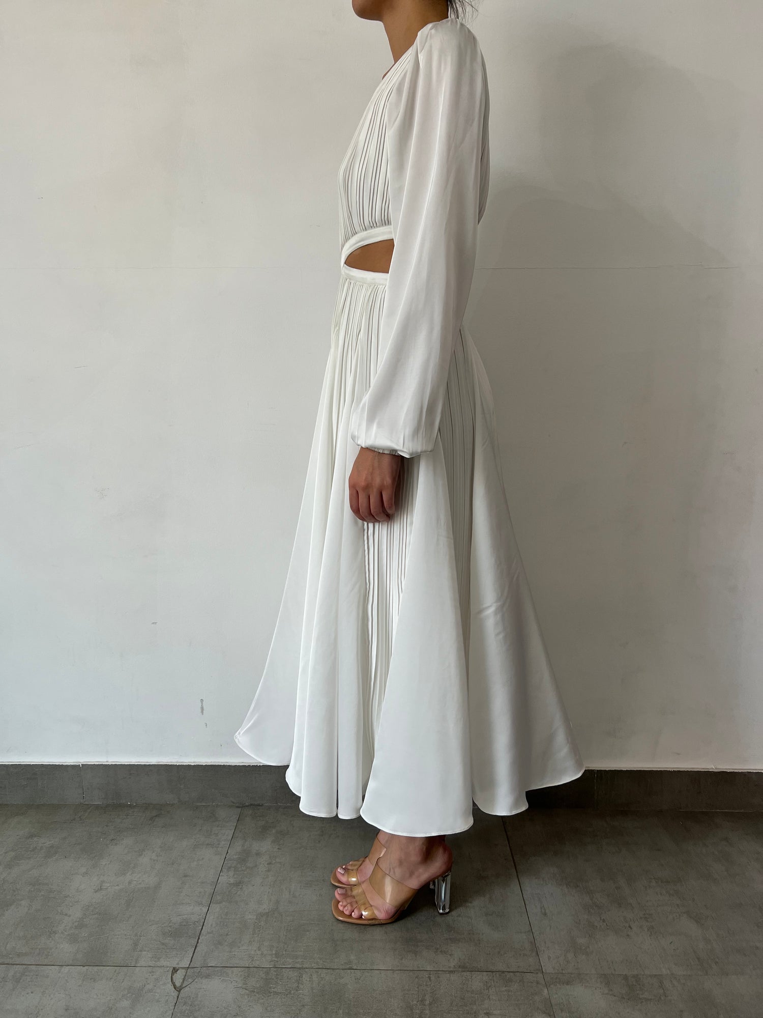 Rococo Sand | Bree Midi Dress | White