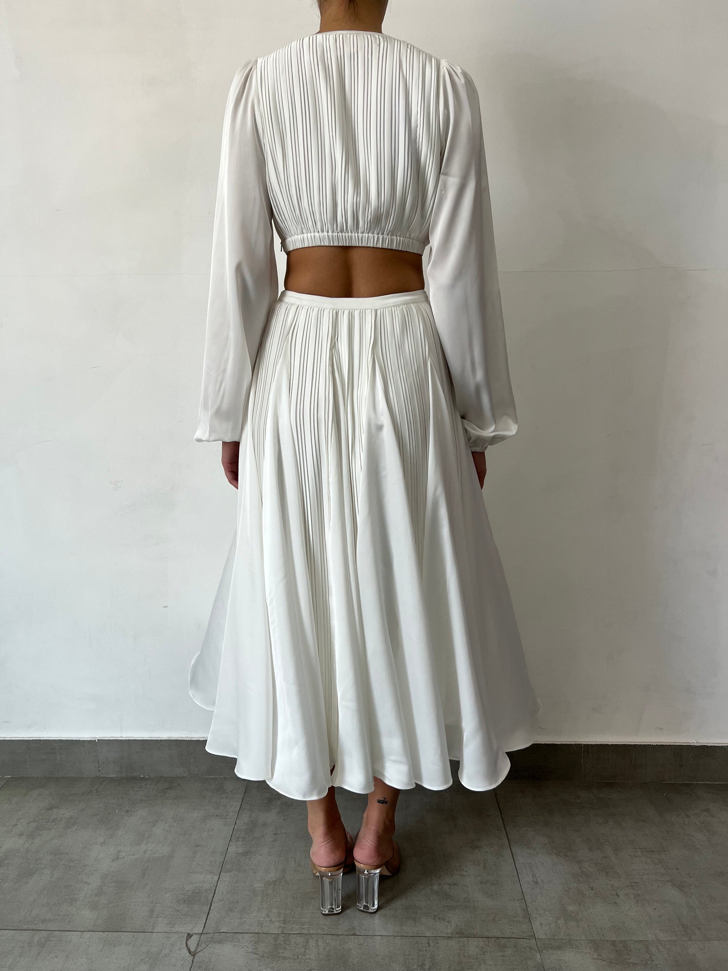 Rococo Sand | Bree Midi Dress | White