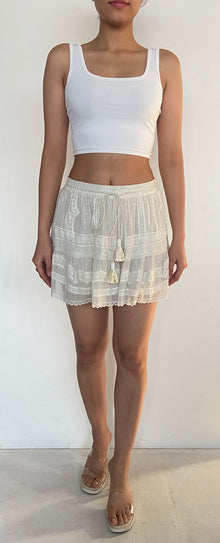 Rococo Sand | Cia Short Skirt | White