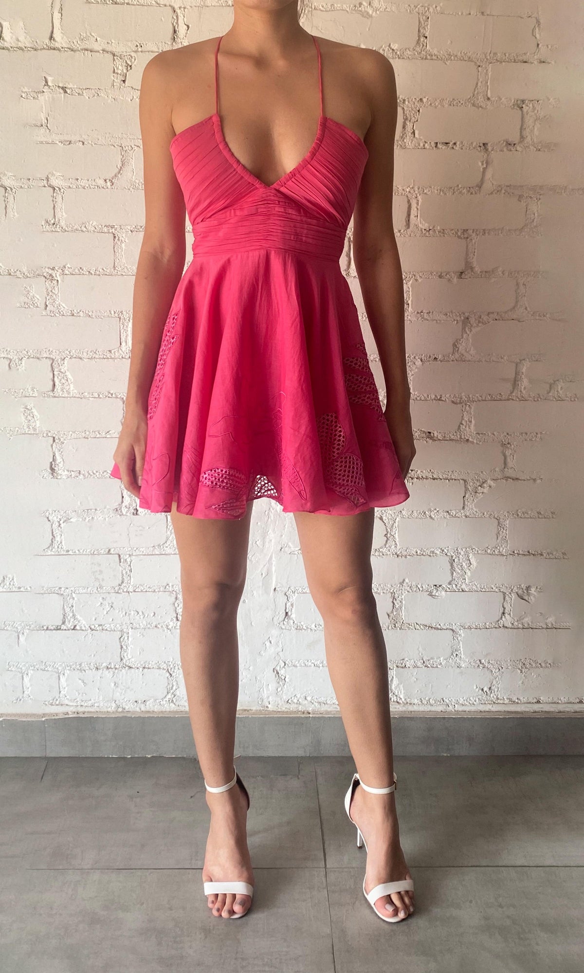 Rococo Sand | Cleo Cotton Silk Short Dress | Pink