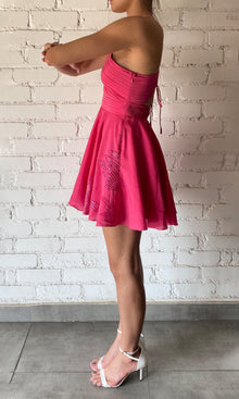Rococo Sand | Cleo Cotton Silk Short Dress | Pink