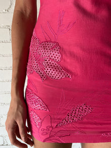 Rococo Sand | Cleo Round Halter-Neck Short Dress | Pink