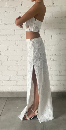 Rococo Sand | Coco Long Lace Skirt | White