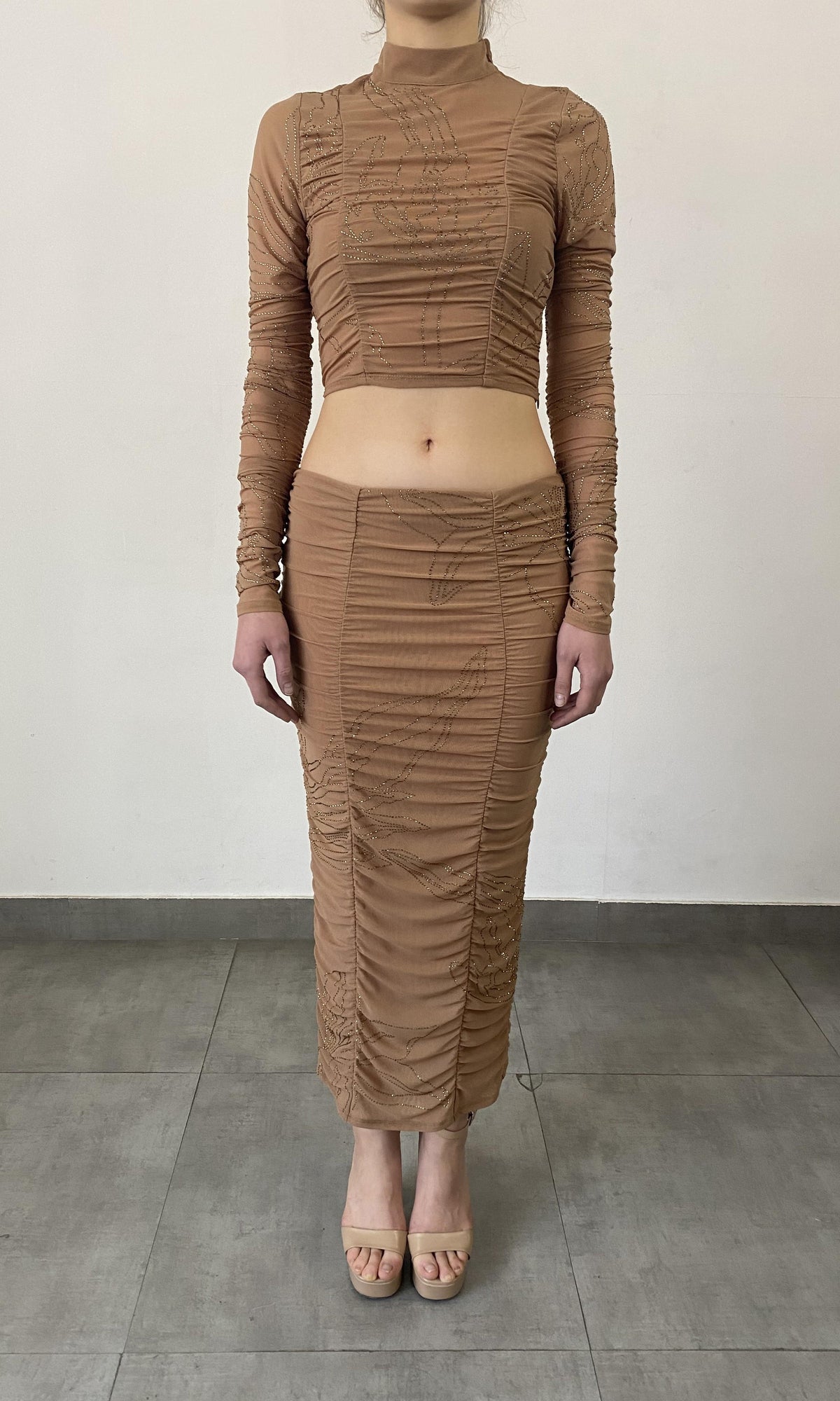 Womens | Dream Nylon-Power Mesh Top | Nude
