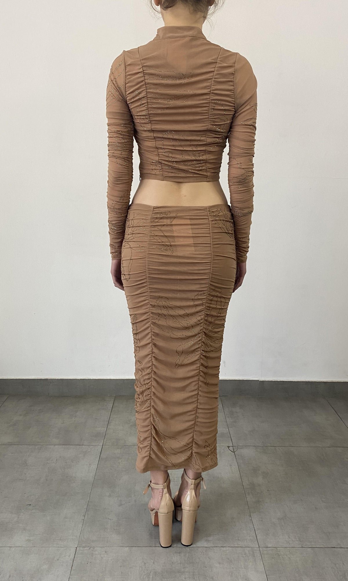 Womens | Dream Nylon-Power Mesh Top | Nude