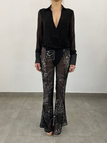 Rococo Sand | Dream Black Sequin Bodysuit | Black