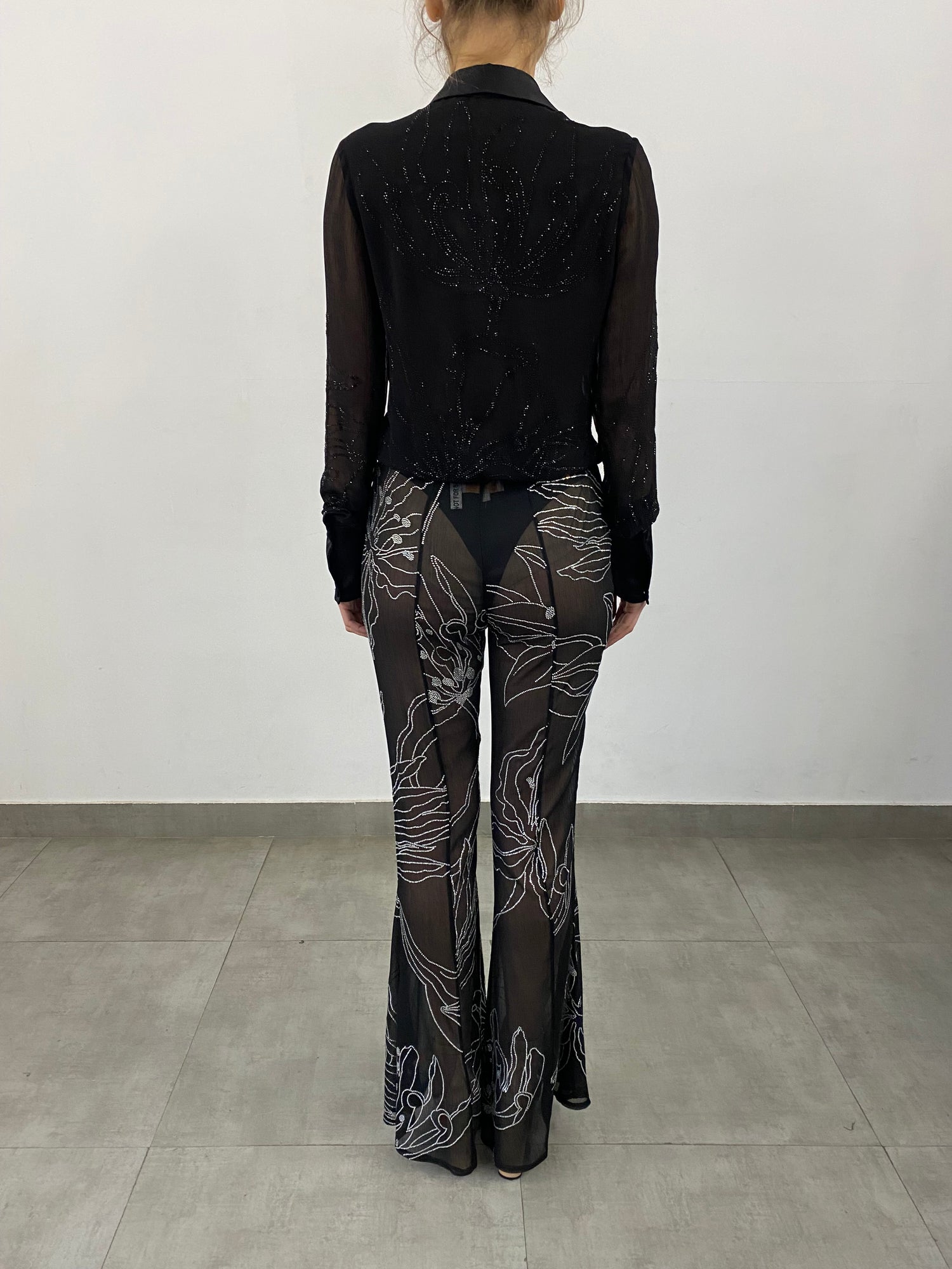 Rococo Sand | Dream Black Sequin Bodysuit | Black