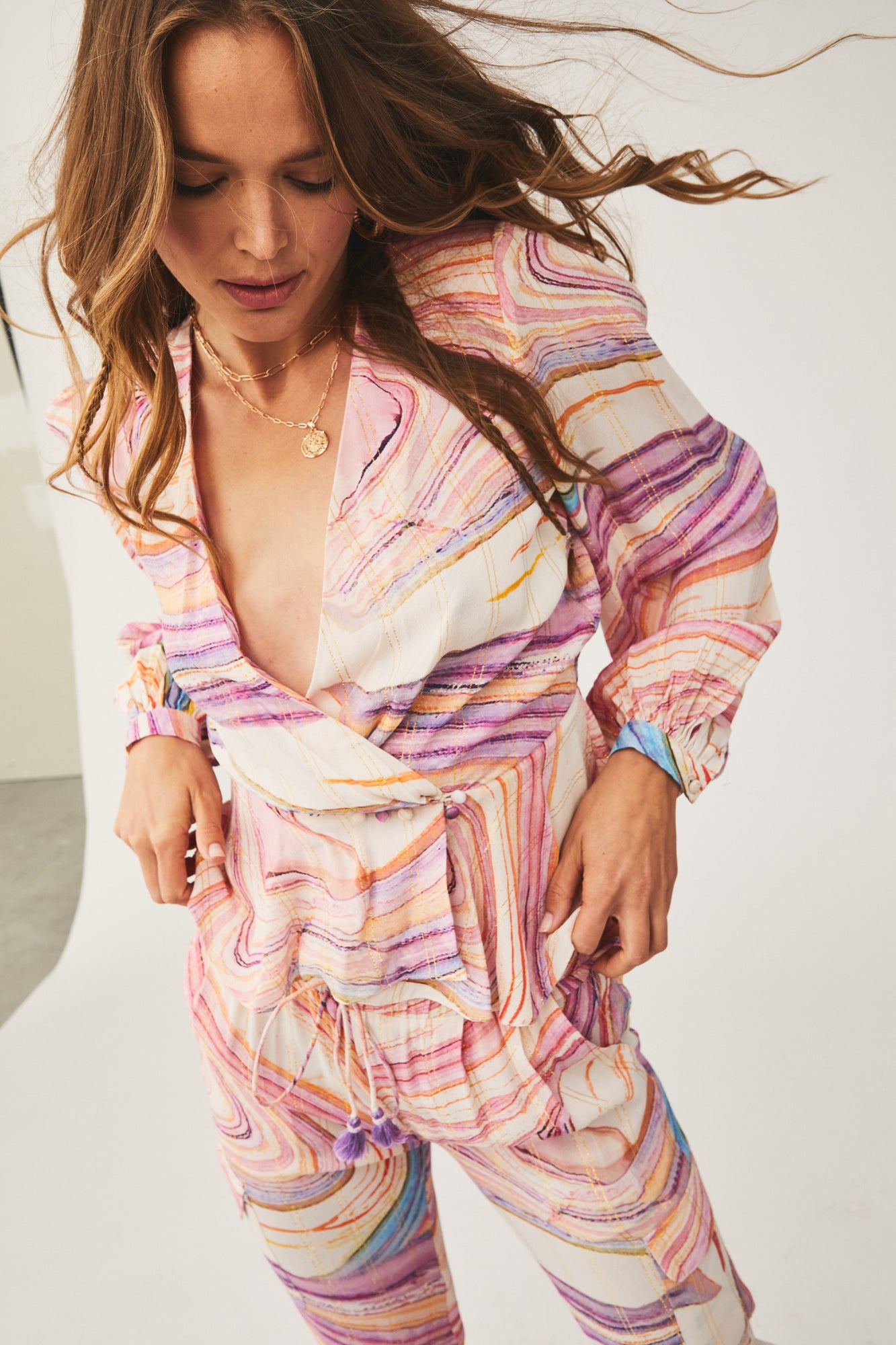 Rococo Sand | Eira Jogger Pants | Multicolor