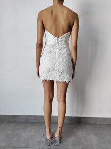Rococo Sand | Eliza Strapless Mini Dress | White