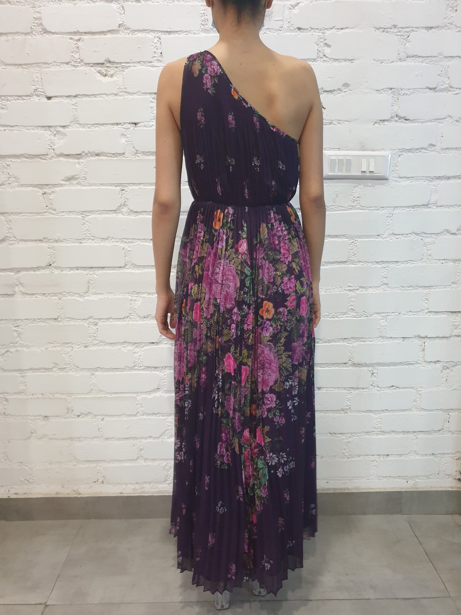 Rococo Sand | Elsa Floral Long Dress | Purple