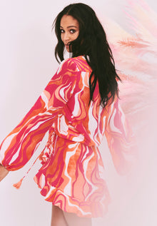 Rococo Sand | Emily Short Dress | Pink Multi
