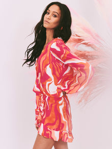 Rococo Sand | Emily Short Dress | Pink Multi
