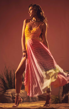 Rococo Sand | Evie Long Dress | Multicolor