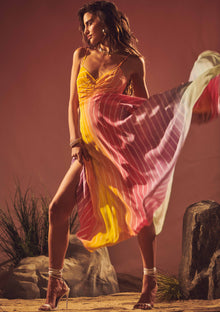 Rococo Sand | Evie Long Dress | Multicolor