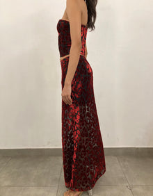 Rococo Sand | Haven Long Skirt | Black/Red