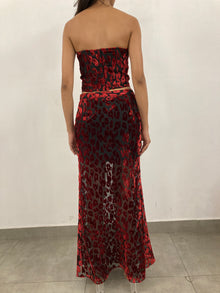 Rococo Sand | Haven Long Skirt | Black/Red