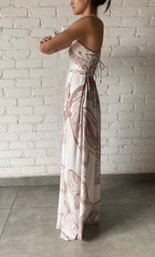 Rococo Sand | Ines Jumpsuit | Light Brown/White