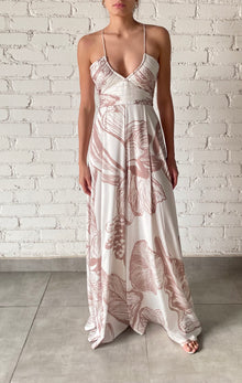 Rococo Sand | Ines Jumpsuit | Light Brown/White