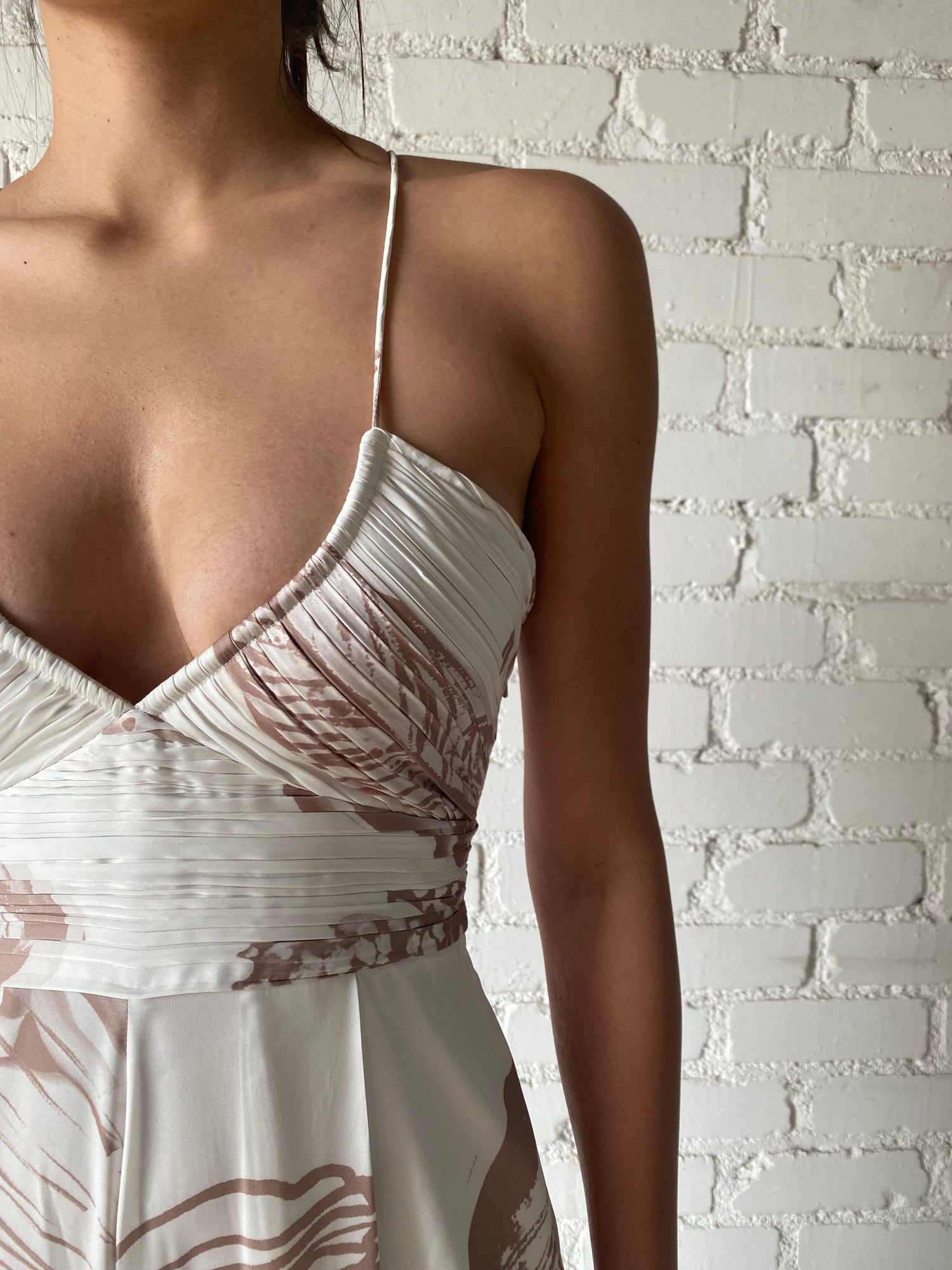 Rococo Sand | Ines Jumpsuit | Light Brown/White