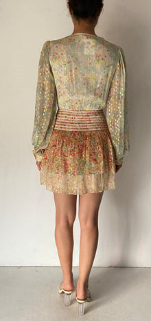Rococo Sand | Sherring Short Dress | Multicolor