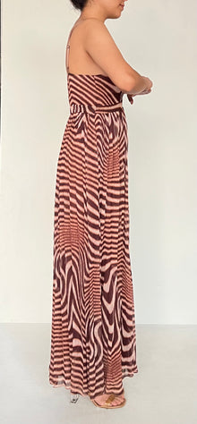 Rococo Sand | Strappy Long Dress | Black/Off-White