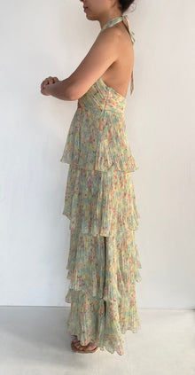 Rococo Sand | Viscose Long Dress | Green