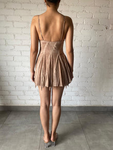 Rococo Sand | Spaghetti Strap Short Dress | Brown