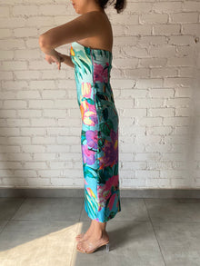 Rococo Sand | Sleek Fit Tube Midi Dress | Multicolor