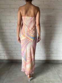 Rococo Sand | Relaxed Fit Tube Midi Dress | Multicolor
