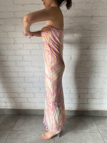 Rococo Sand | Relaxed Fit Tube Midi Dress | Multicolor