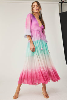 Rococo Sand | Pax Long Dress | Tricolor