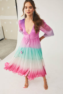 Rococo Sand | Pax Long Dress | Tricolor