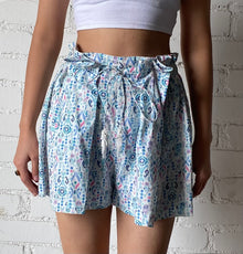 Rococo Sand | Printed Short Skirt | White/Blue