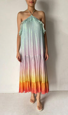 Womens | Inv Viscose Georgtte Lurex Long Dress | Multi Colour