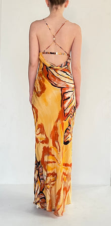 Rococo Sand | Abstract Long Dress | Yellow