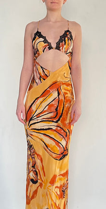 Rococo Sand | Abstract Long Dress | Yellow