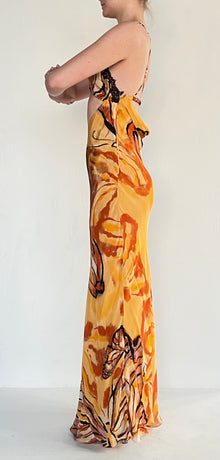 Rococo Sand | Abstract Long Dress | Yellow