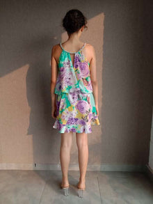 Rococo Sand | Ivy Short V-Neck Dress | Multicolor