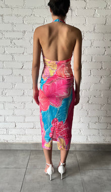 Rococo Sand | Juno Midi Dress | Pink/Blue