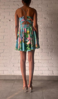 Rococo Sand | Loiss Sleeveless Short Dress | Turquoise