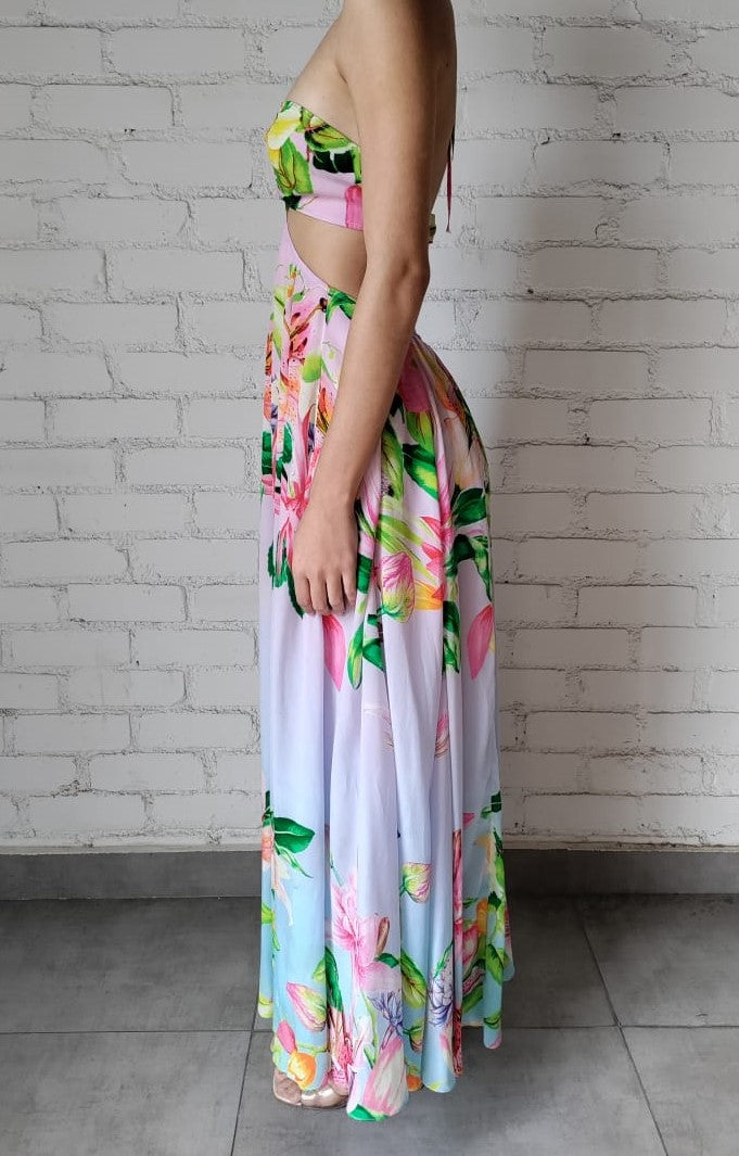 Rococo Sand | Lora Long Dress | Blue Multi