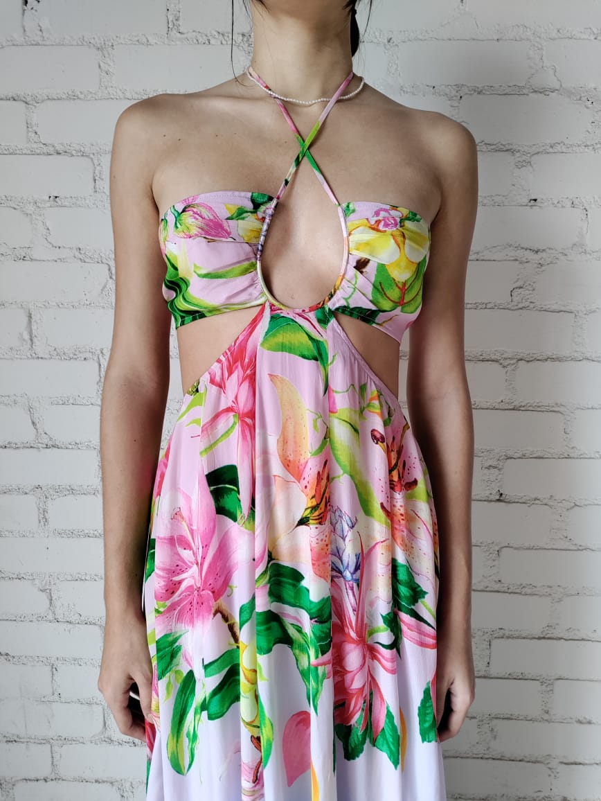 Rococo Sand | Lora Long Dress | Blue Multi